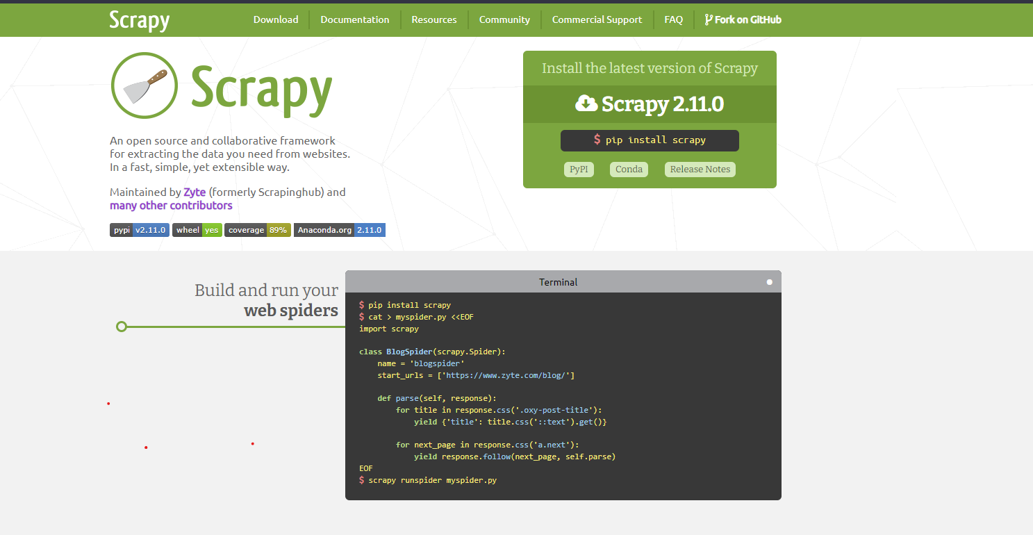 Scrapy – 適用於大型專案的強大 Web 抓取框架